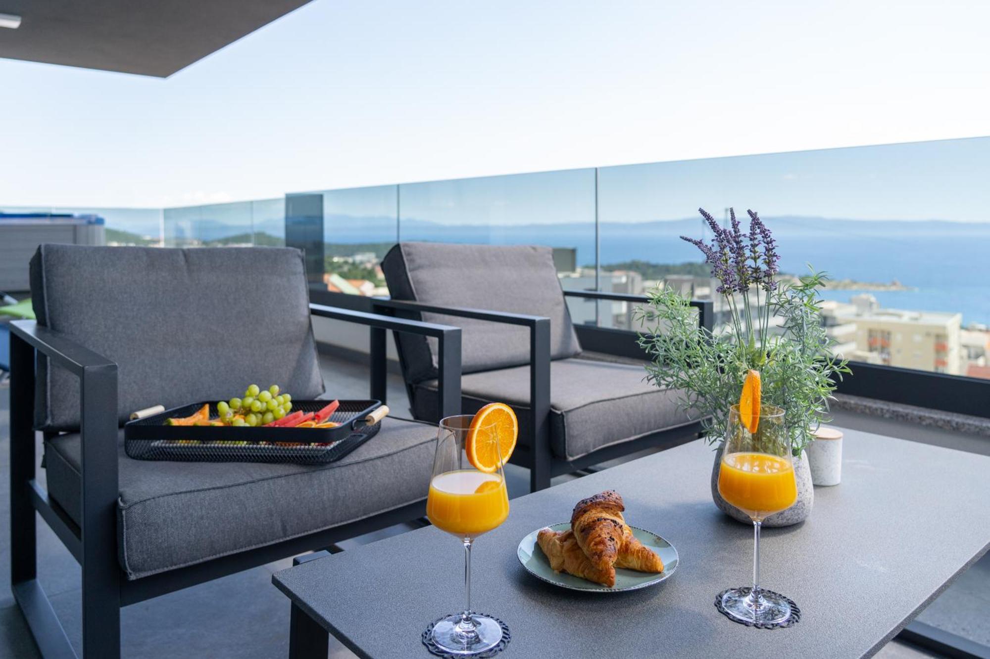 Apartament Lux Penthouse Panoramic View With Jacuzzi Makarska Zewnętrze zdjęcie